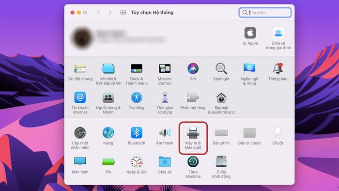 Cách ngắt kết nối máy in với MacBook - Bước 2